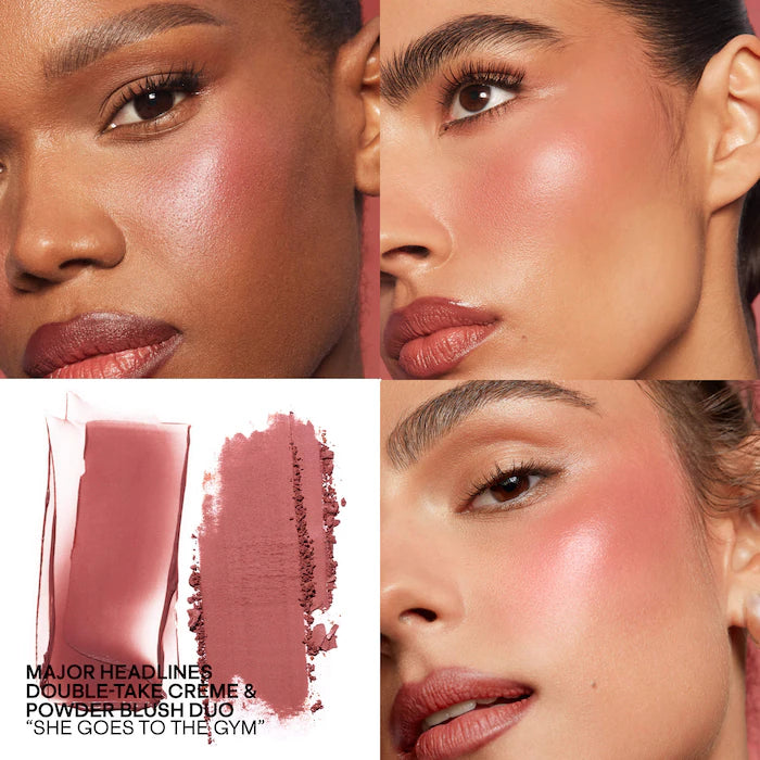 PATRICK TA 
Mini Major Headlines Double-Take Crème & Powder Blush Duo
