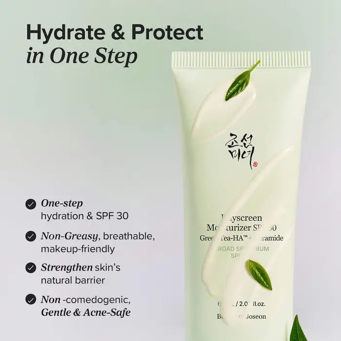 Beauty of Joseon 
Dayscreen 2-in-1 SPF 30 Moisturizer with Green Tea-HA + Ceramides