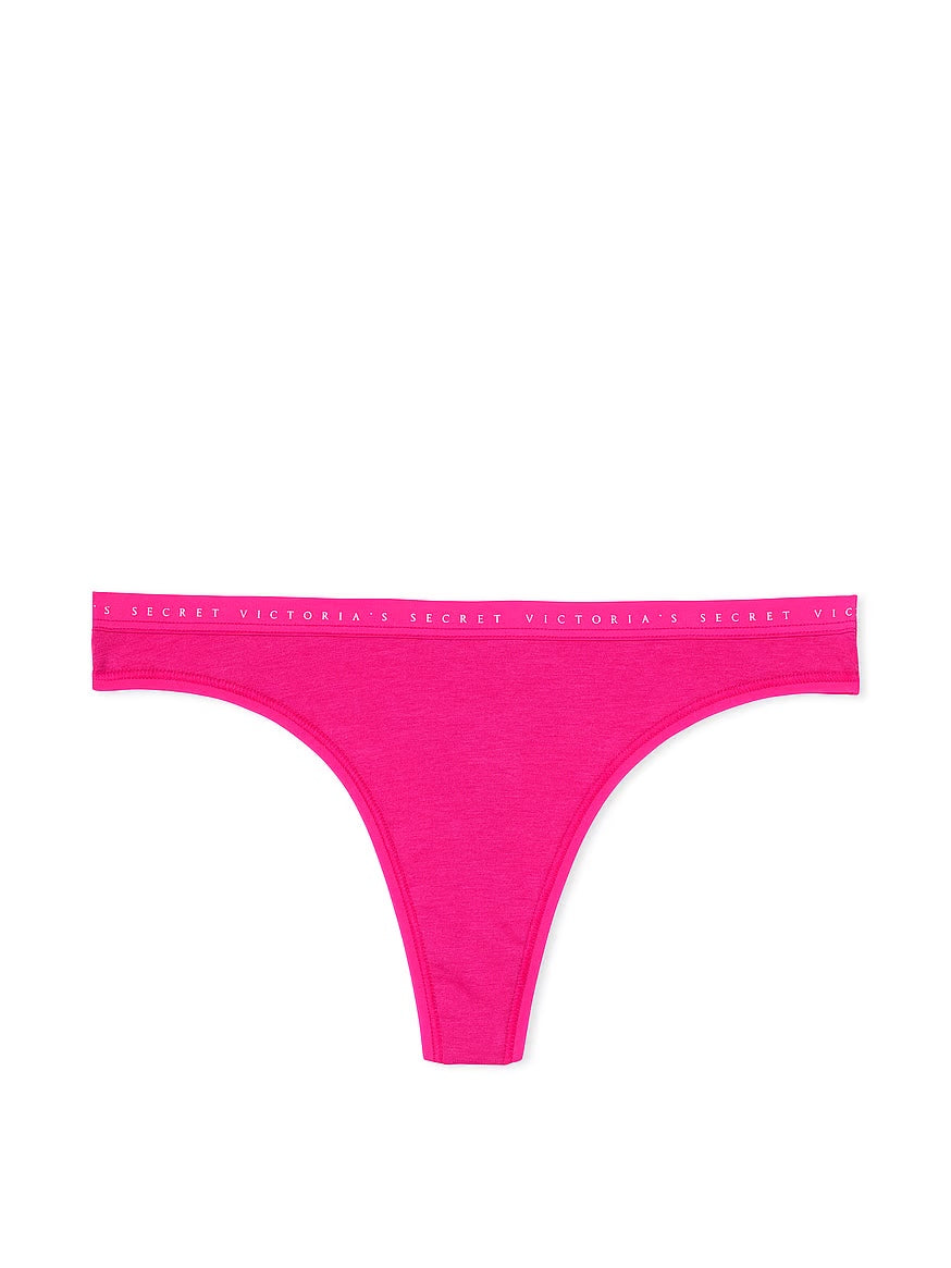 Stretch Cotton Thong Panty